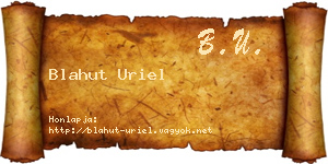 Blahut Uriel névjegykártya